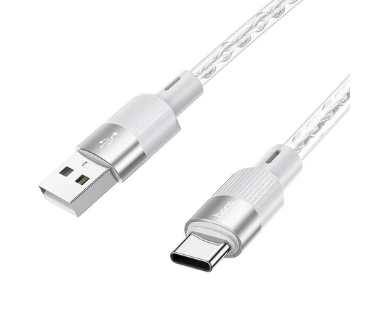Дата кабель Hoco X99 Crystal Junction USB to Type-C (1.2m) Gray