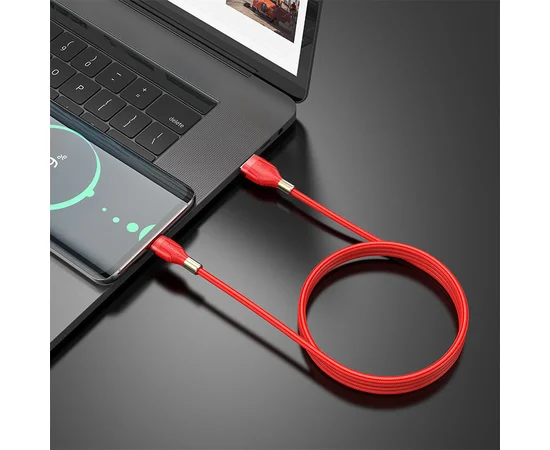 Дата кабель Hoco U92 "Gold collar" Type-C (1.2 m) Красный