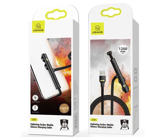 Дата кабель Usams US-SJ379 U39 Gaming USB to Lightning (1.2m) Черный