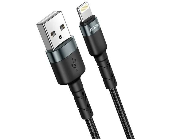 Дата кабель Hoco DU46 Charging USB to Lightning (1m) Черный