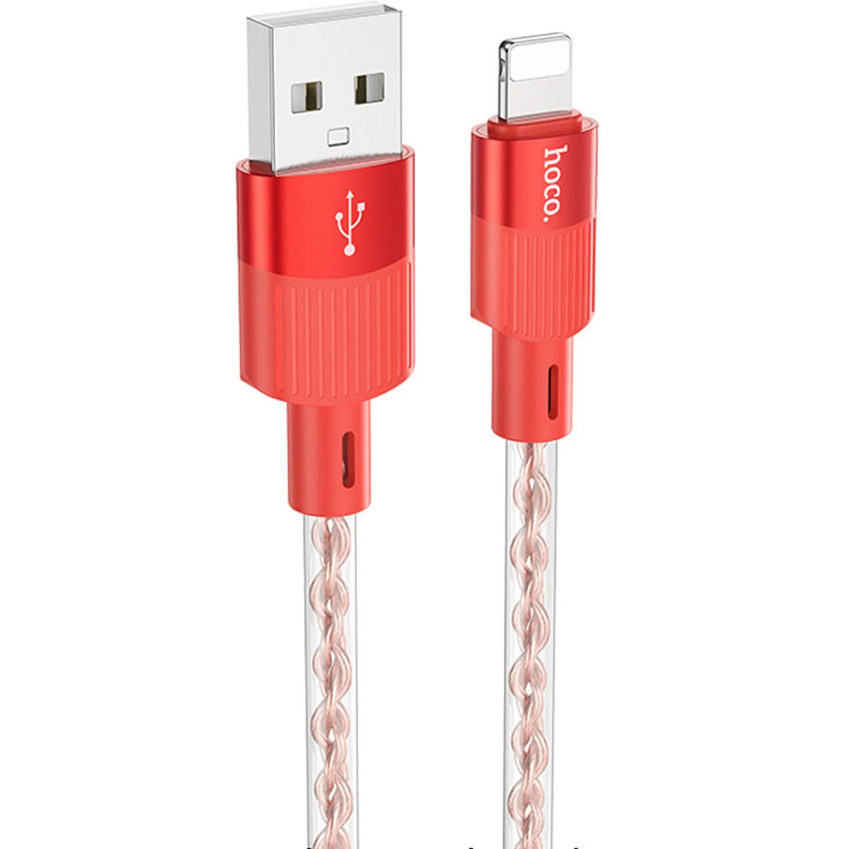 Дата кабель Hoco X99 Crystal Junction USB to Lightning (1.2m) Red