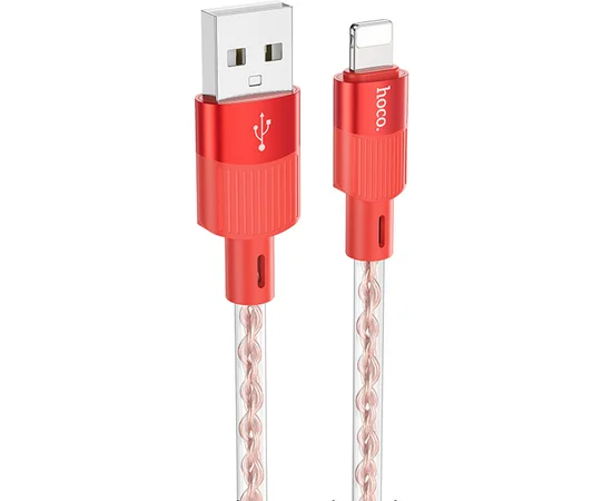 Дата кабель Hoco X99 Crystal Junction USB to Lightning (1.2m) Red