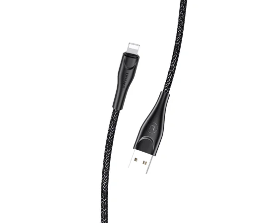 Дата кабель Usams US-SJ391 U41 Lightning Braided Data and Charging Cable 1m Черный