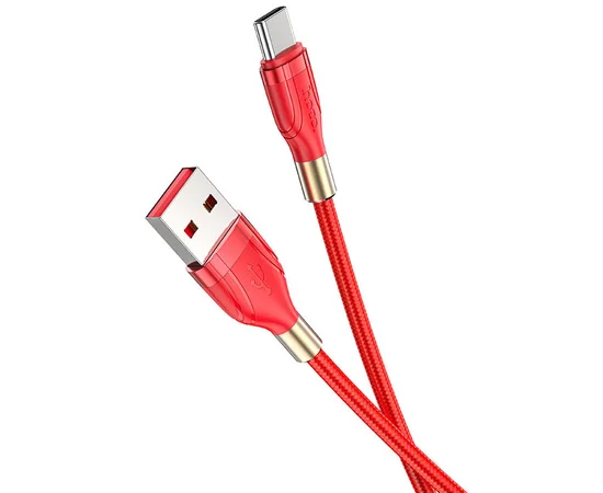 Дата кабель Hoco U92 "Gold collar" Type-C (1.2 m) Красный