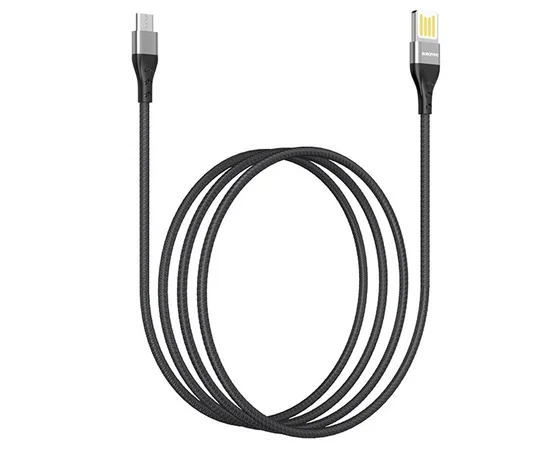 Дата кабель Borofone BU11 Tasteful USB to MicroUSB (1.2m) Черный