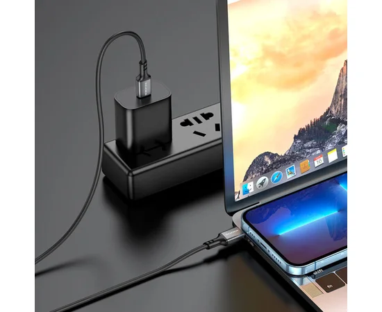 Дата кабель Borofone BX83 Famous PD60W Type-C to Type-C Black