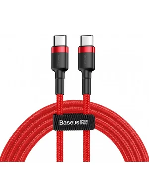 Дата кабель Baseus Cafule Type-C to Type-C Cable PD 2.0 60W (2m) (CATKLF-H) Красный