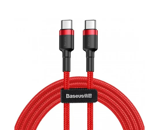 Дата кабель Baseus Cafule Type-C to Type-C Cable PD 2.0 60W (2m) (CATKLF-H) Красный