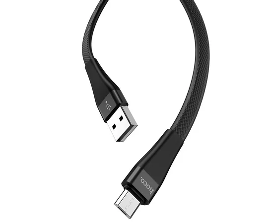 Дата кабель Hoco S4 "With Timer" USB to MicroUSB (1.2m) Черный