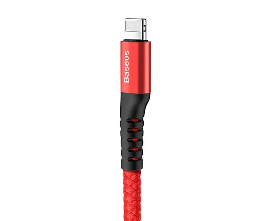 Дата кабель Baseus Fish Eye Spring Data Lightning Cable 2A (1m) Красный