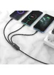 Дата кабель Hoco U104 Ultra 6A 3in1 Lightning -MicroUSB-Type-C (1.2m) Черный