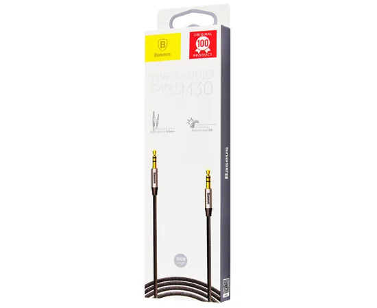Аудио кабель Aux Baseus Yiven M30 (1m) (CAM30) Черный / Серебряный