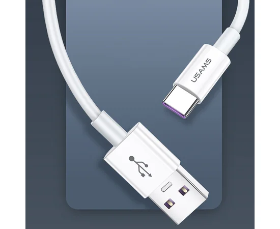Дата кабель Usams US-SJ408 U44 Fast Charging USB to Type-C 5A (1.2m) Серый