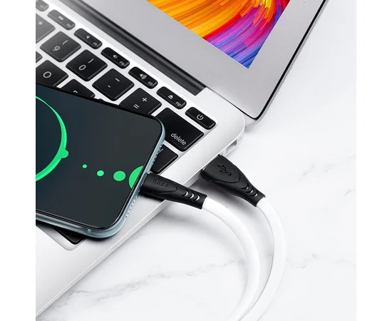 Дата кабель Hoco X42 "Soft Silicone" USB to Type-C (1m) Белый