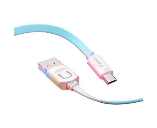 Дата кабель Usams US-SJ020 U-Trans Series USB to MicroUSB (1m) Бирюзовый