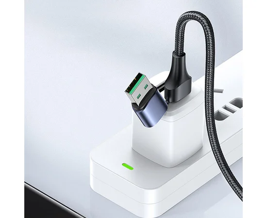 Дата кабель Usams US-SJ511 U71 All in One Aluminum Alloy USB + Type-C to Triple Head 3in1 100W(1.2m) Black