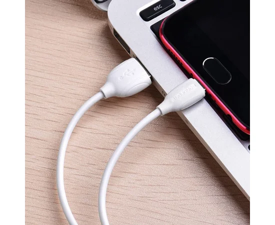 Дата кабель Borofone BX19 USB to MicroUSB (1m) Белый