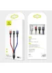 Дата кабель Usams US-SJ410 U26 3in1 USB to Combo 2A (0.35m) Черный