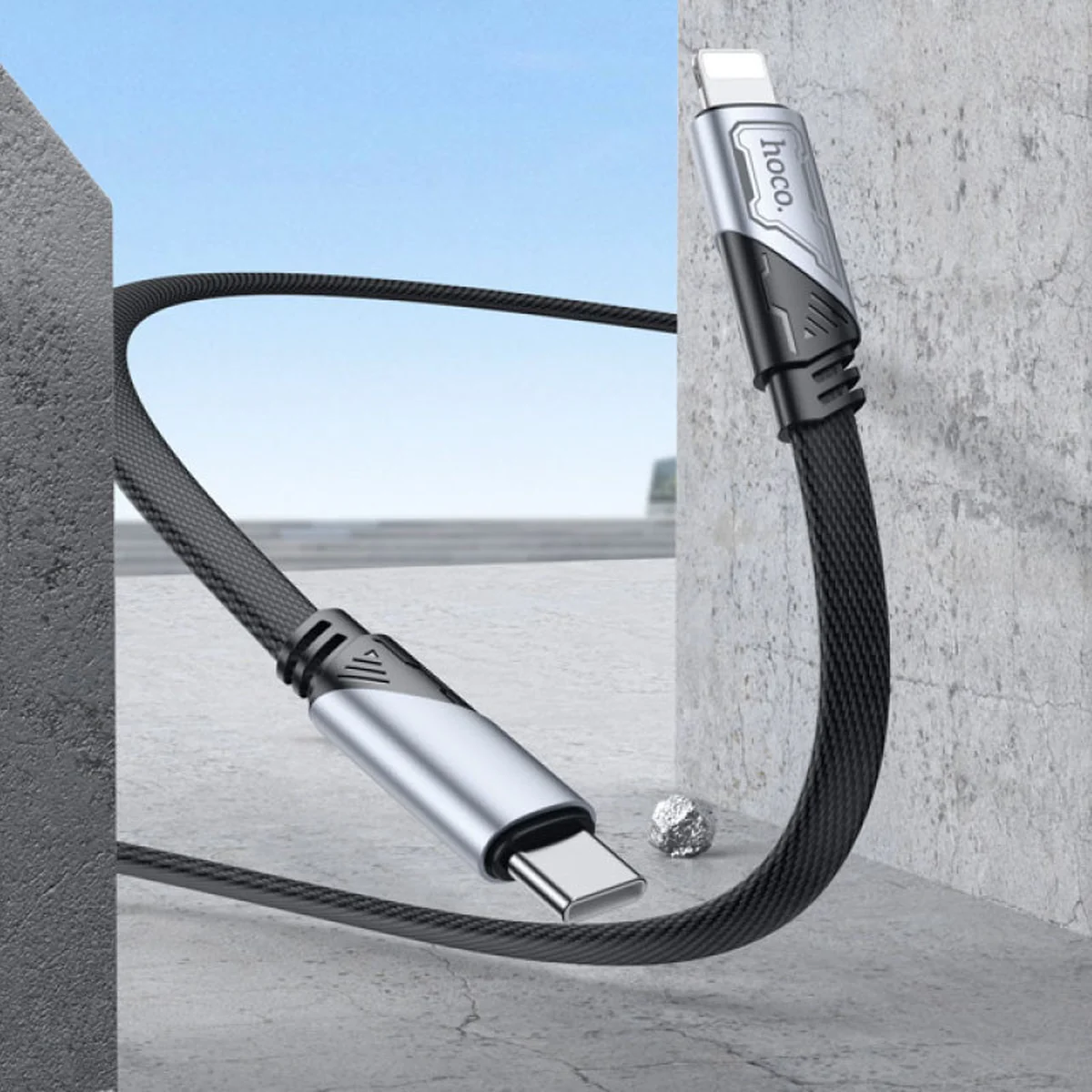 Дата кабель Hoco U119 Machine charging data Type-C to Lightning 27W (1.2m) Black