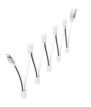 Дата кабель Hoco U103 Magnetic Absorption USB to Lightning (1m) White Дата кабель Hoco U103 Magnetic Absorption USB to Lightning (1m) White