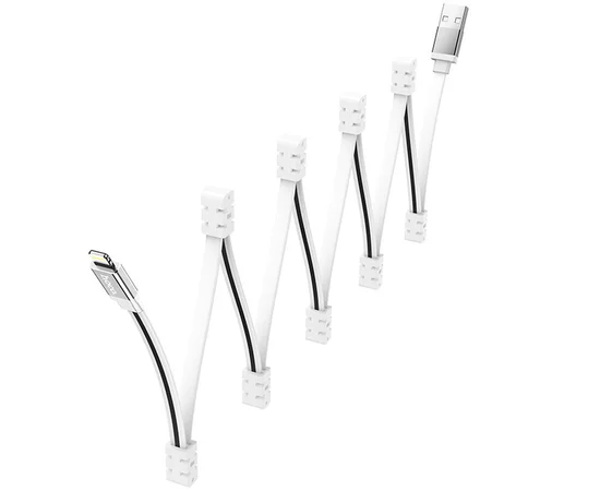 Дата кабель Hoco U103 Magnetic Absorption USB to Lightning (1m) White