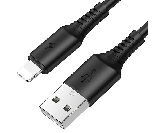 Дата кабель Borofone BX47 Coolway USB to Lightning (1m) Черный