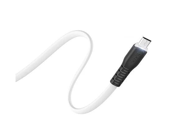 Дата кабель Hoco X44 "Soft Silicone" USB to MicroUSB (1m) Белый