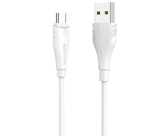 Дата кабель Borofone BX18 Optimal USB to MicroUSB (3m) Белый