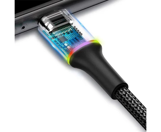 Дата кабель Baseus Halo Data Lightning 2.4A (1m) Black