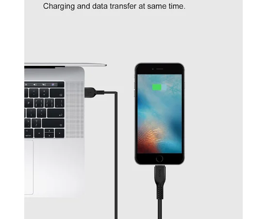 Дата кабель Hoco X13 USB to Lightning (1m) Черный