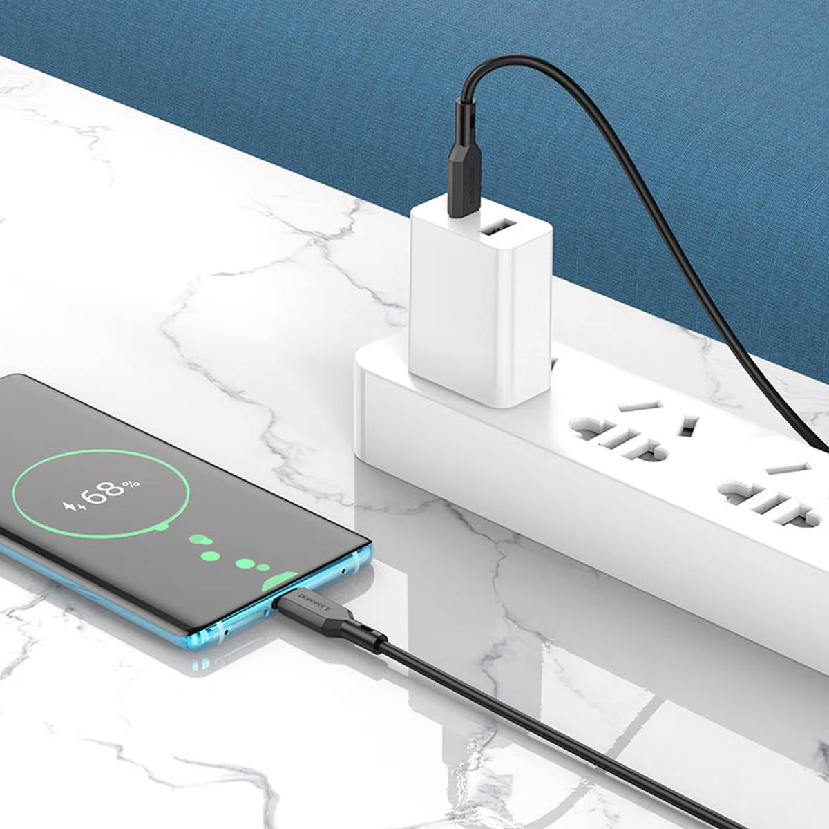 Дата кабель Borofone BX70 Type-C to Type-C 60W (1m) Белый