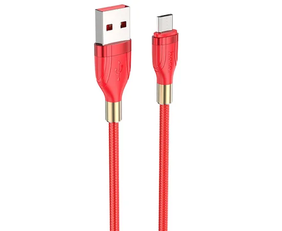 Дата кабель Hoco U92 "Gold collar" MicroUSB (1.2 m) Красный