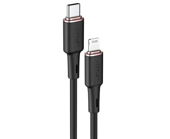 Дата кабель Acefast MFI C2-01 USB-C to Lightning zinc alloy silicone (1m) Black