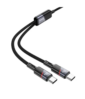 Дата кабель Hoco U139 Type-C to Type-C/Type-C 100W (1.2m) Black
