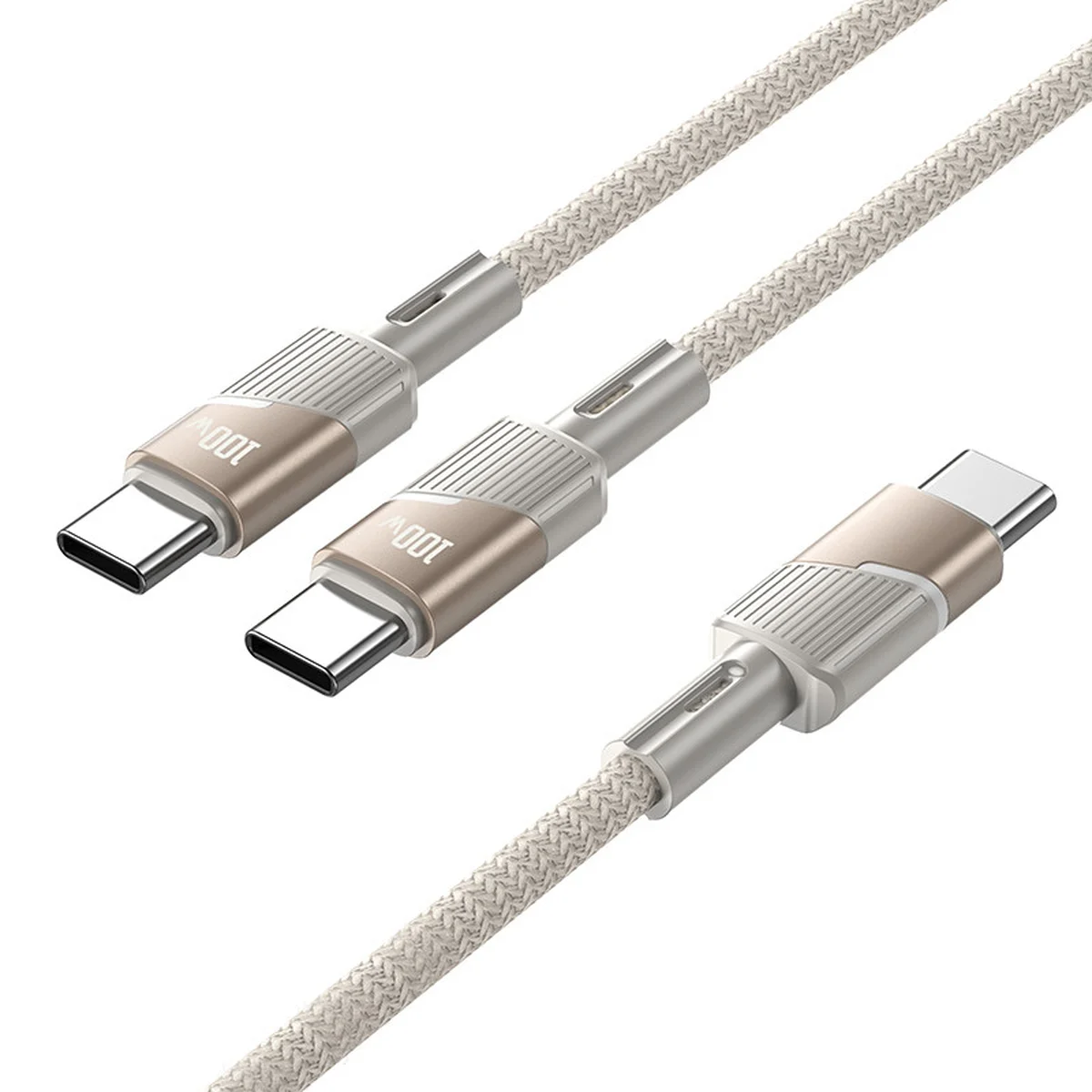 Дата кабель Hoco U139 Type-C to Type-C/Type-C 100W (1.2m) Gold