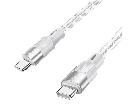 Дата кабель Hoco X99 Crystal Junction Type-C to Type-C 60W (1.2m) Gray