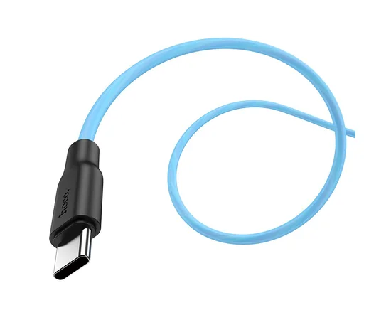 Дата кабель Hoco X21 Plus Silicone Type-C Cable (2m) Black / Blue