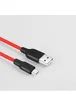Дата кабель Hoco X21 Silicone MicroUSB Cable (1m) Черный / Красный