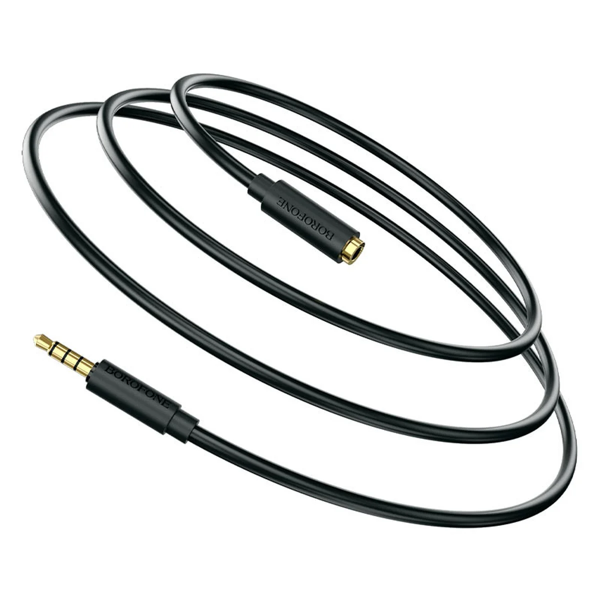 Аудио кабель Borofone BL12 3.5 audio extension cable Male to Female (1m) Черный