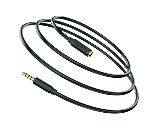 Аудио кабель Borofone BL12 3.5 audio extension cable Male to Female (1m) Черный