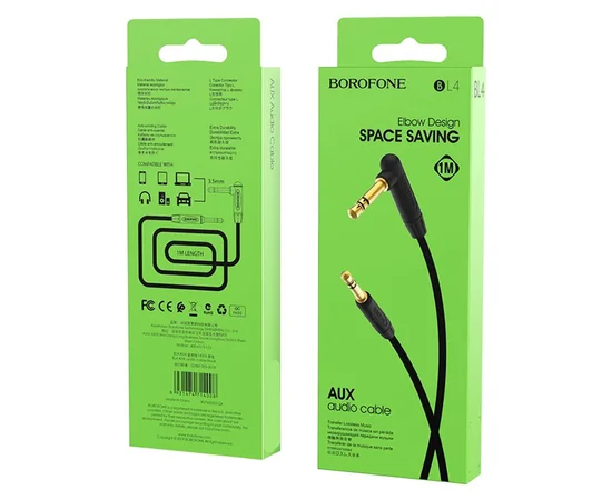 Аудио кабель Aux Borofone BL4 (1m) Черный