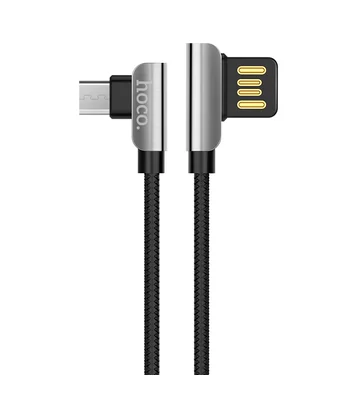 Дата кабель Hoco U42 Exquisite Steel Micro USB Cable (1.2m) Чорний