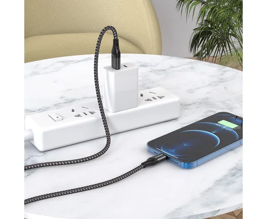 Дата кабель Borofone BX56 Delightful USB to Lightning (1m) Black