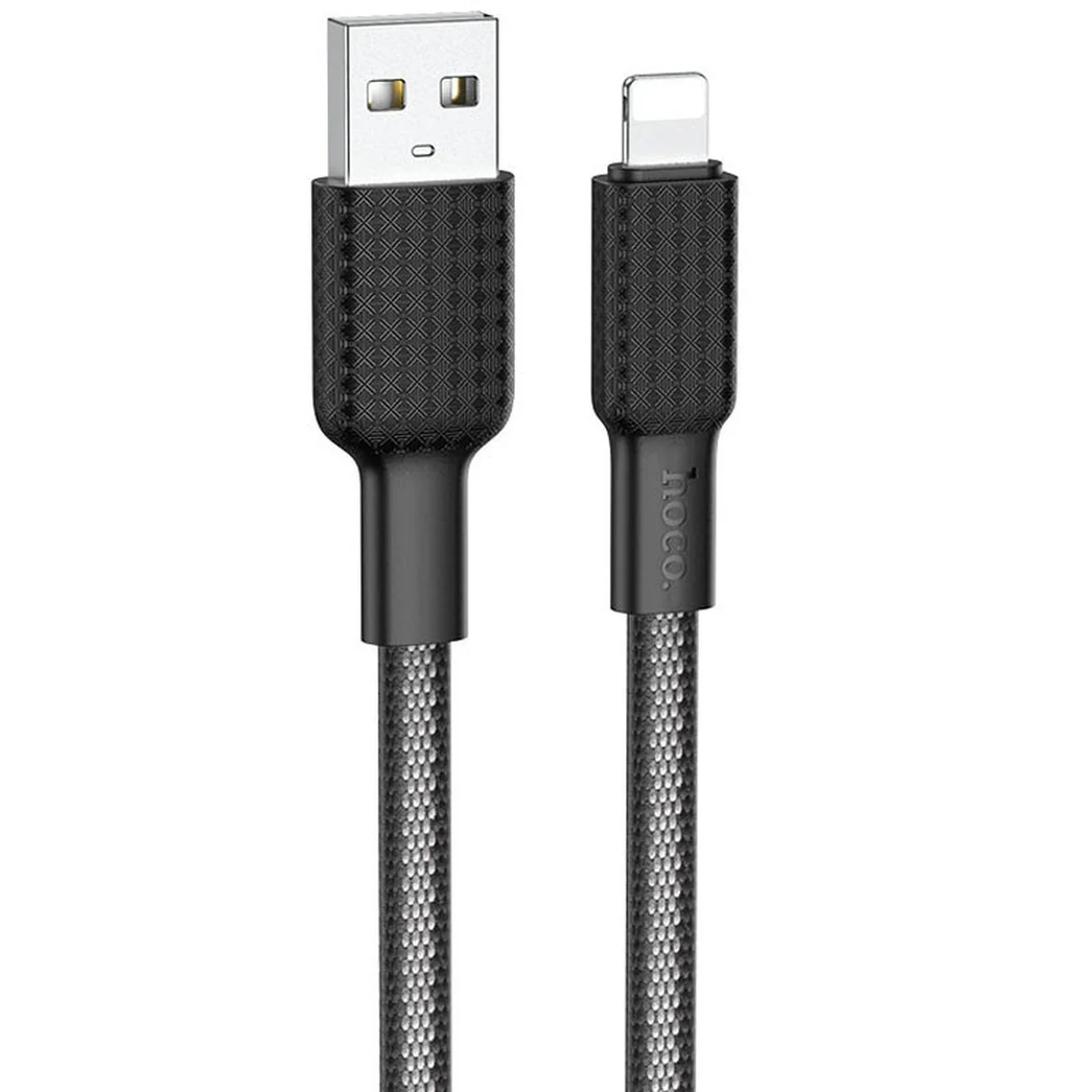 Дата кабель Hoco X69 Jaeger USB to Lightning (1m) Black / White