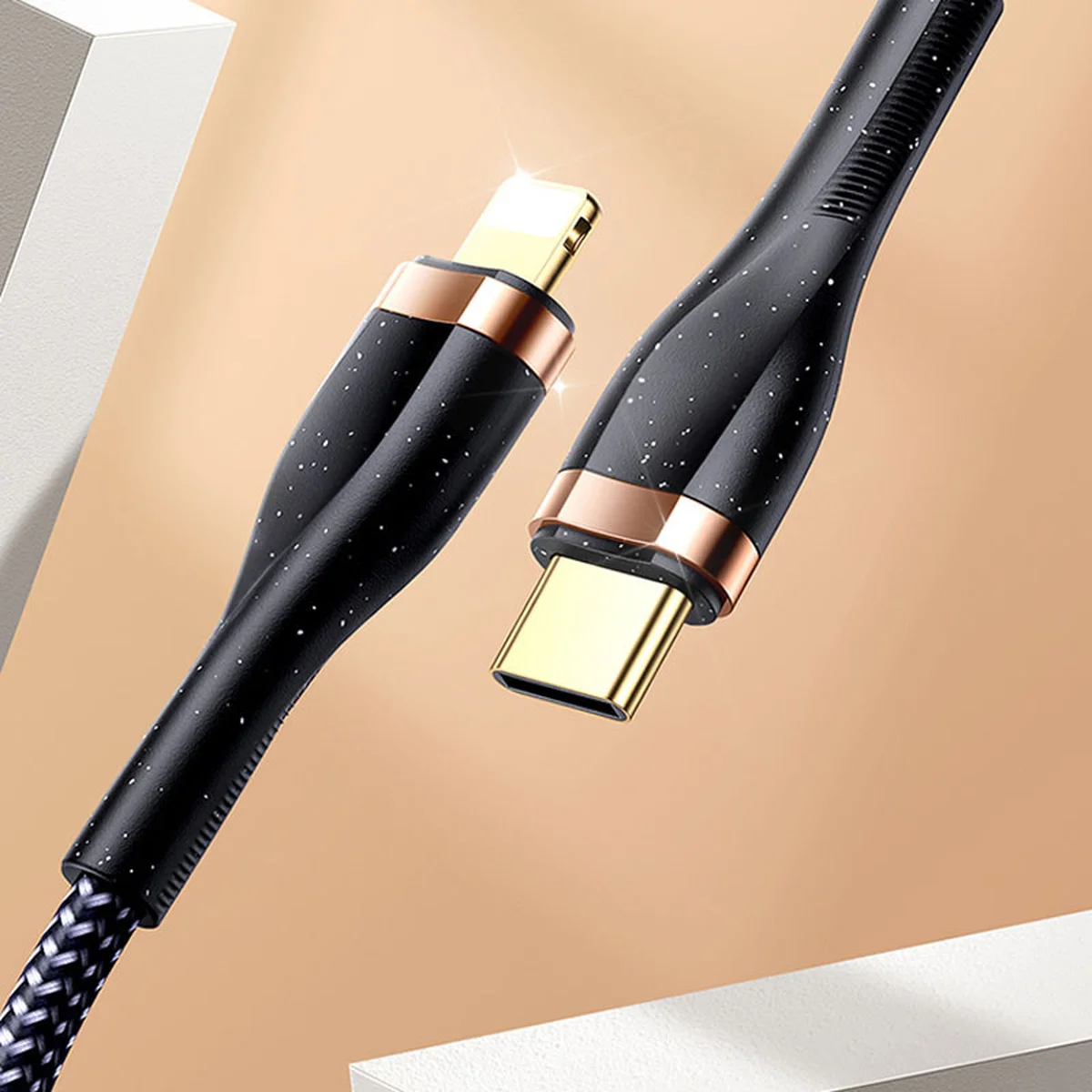 Дата кабель Usams US-SJ489 U64 Type-C To Lightning 20W PD (1.2m) Черный