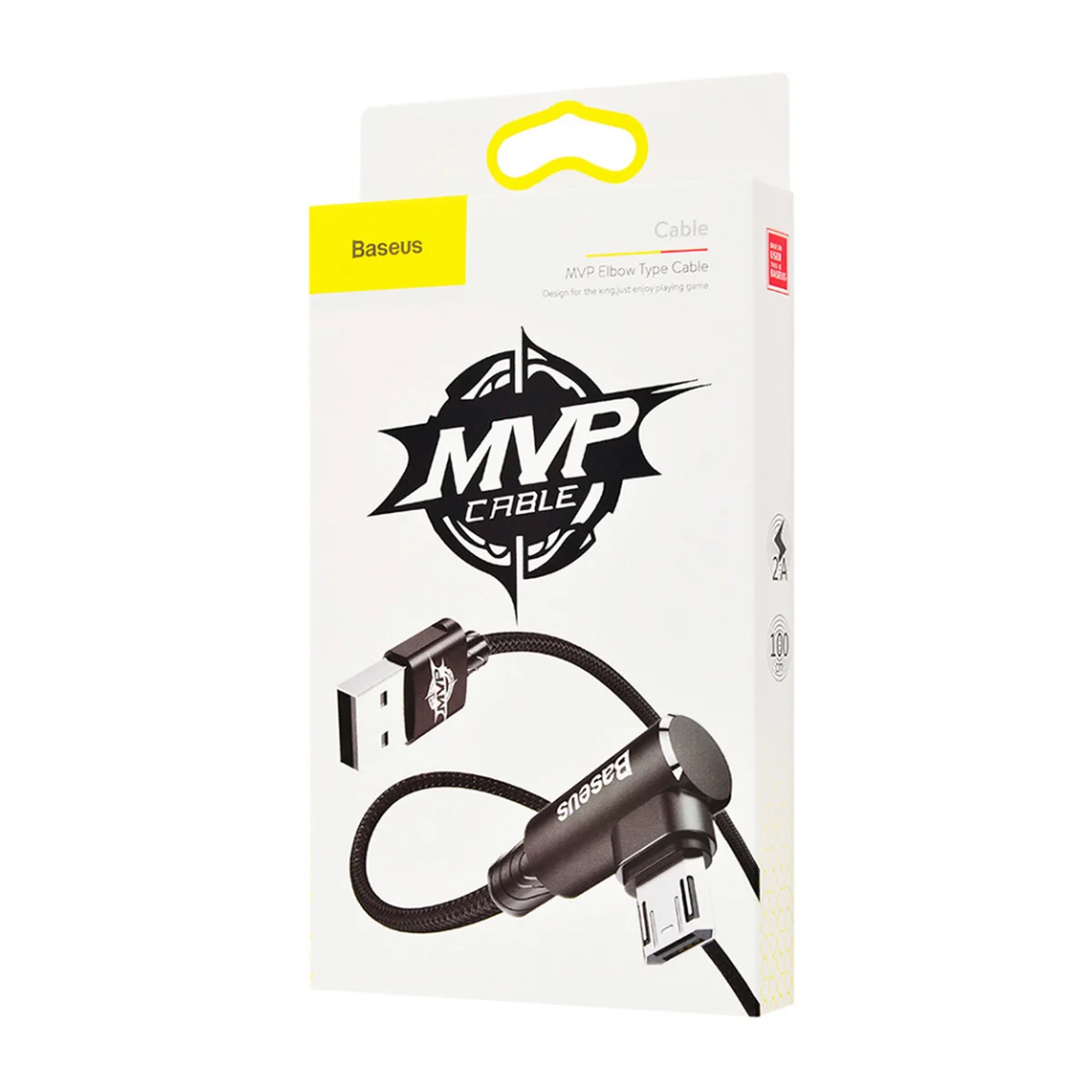 Дата кабель Baseus MVP Elbow Micro-USB Cable 2.4A (1m) (CAMMVP) Black