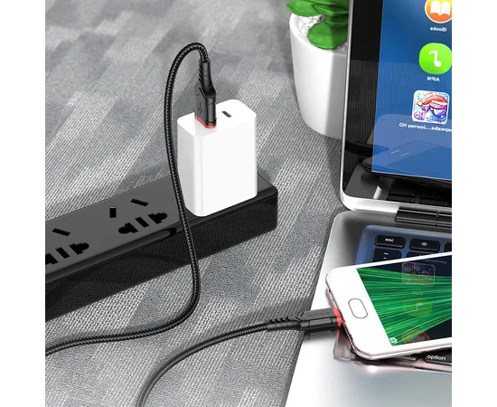 Дата кабель Borofone BX67 USB to MicroUSB (1m) Черный