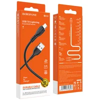 Дата кабель Borofone BX51 Triumph USB to Lightning (1m) Черный