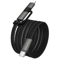 Дата кабель Hoco X125 Surplus 2in1 Type-C to Lightning/Type-C 60W (1m) Black