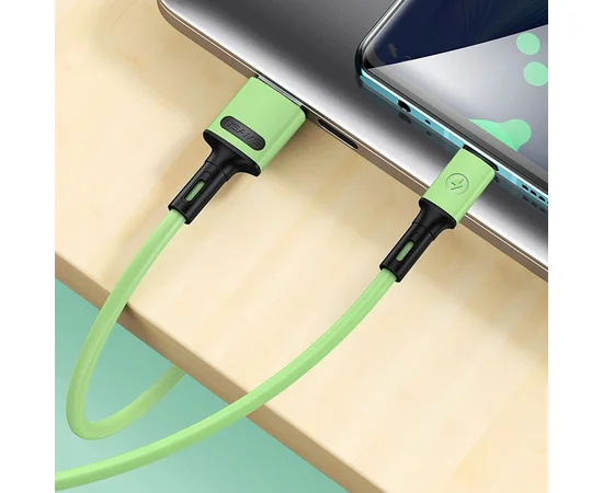 Дата кабель USAMS US-SJ436 U52 USB to Type-C (1m) Зеленый